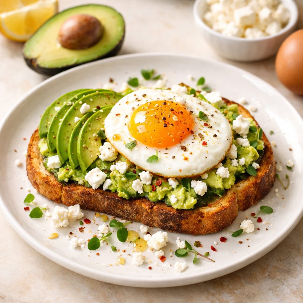 Avocado Feta Cheese Toast