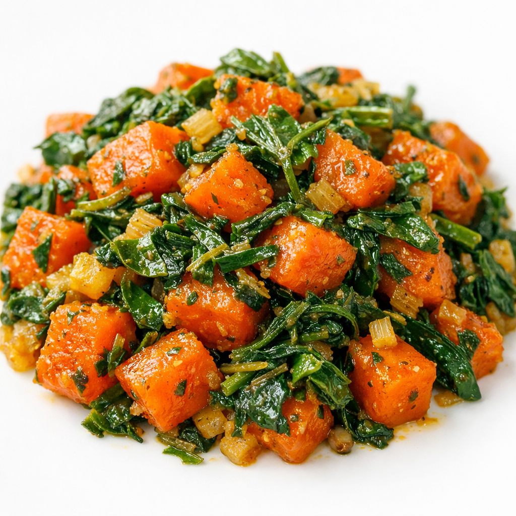 Carrot and fenugreek leaves