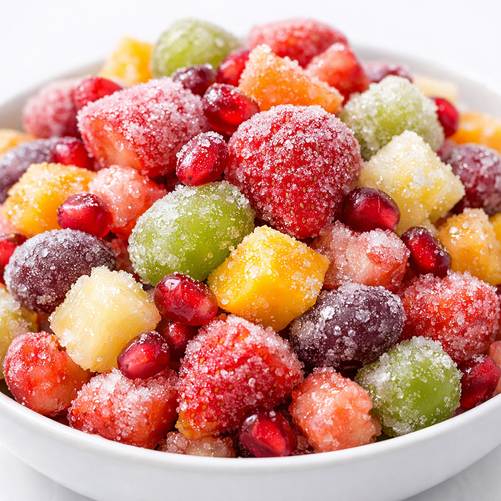 Frozen frosty fruit salad