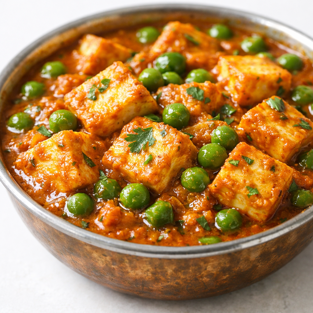 Pea paneer curry