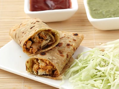 Homemade Paneer Wheat Wrap