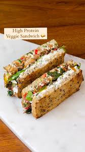 High Protein Veggie Sandwich