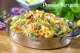 Paneer dum biryani with curd