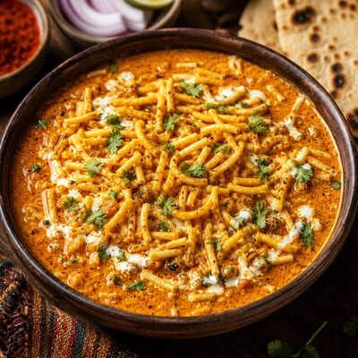 Rajasthani Malai Sev Curry