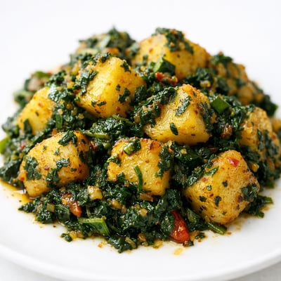 Spinach and potato