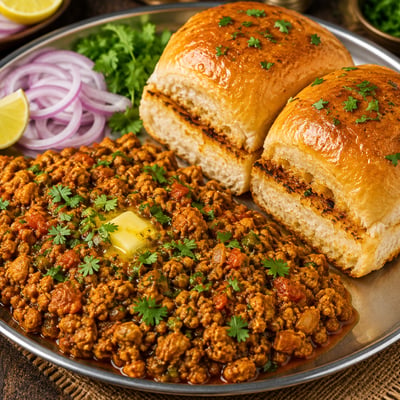 Chicken Keema Pav
