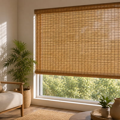Bamboo Chick & Printed Blinds