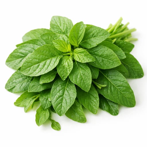 Green amaranth leaves