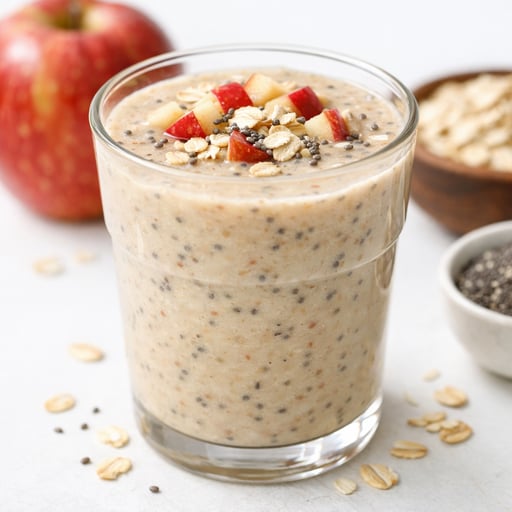 Apple oats chia seed smoothie