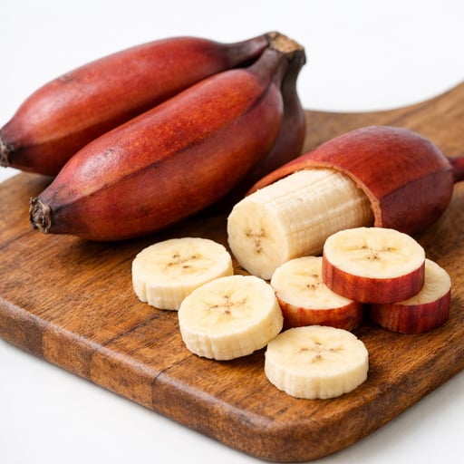 Banana, ripe, red