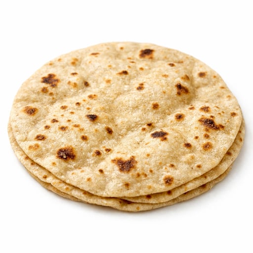 Bread, chapati or roti, plain, commercially prepared