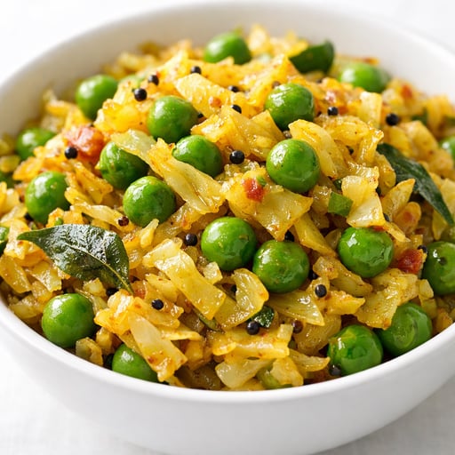 Cabbage and peas