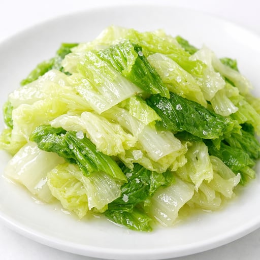 Cabbage, chinese (pe-tsai), cooked, boiled, drained, with salt
