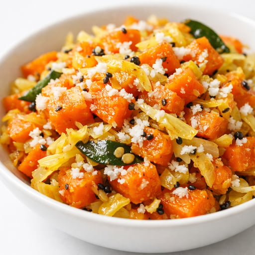 Carrot and cabbage with coconut