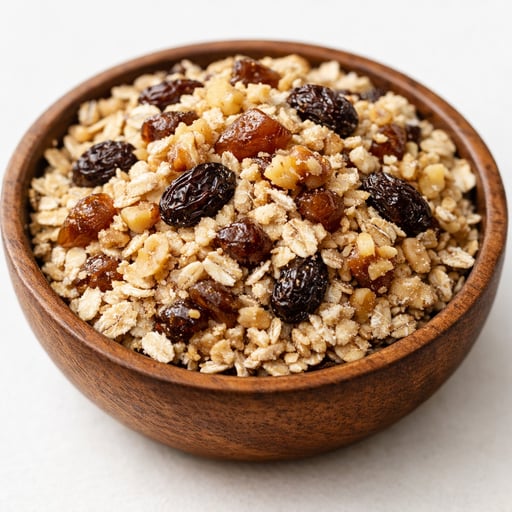 Cereals, QUAKER, Instant Oatmeal, raisins, dates and walnuts, dry