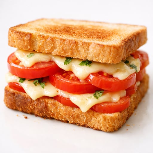 Cheese and tomato sandwich