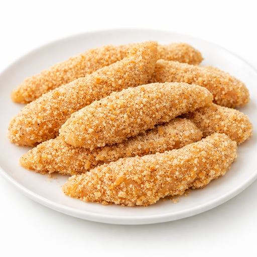 Chicken breast tenders, breaded, uncooked