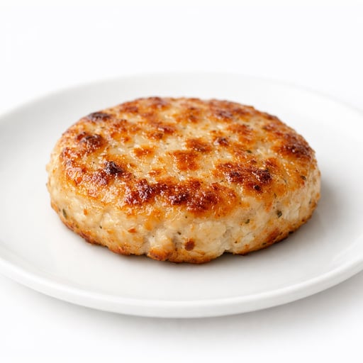 Chicken patty, frozen, cooked