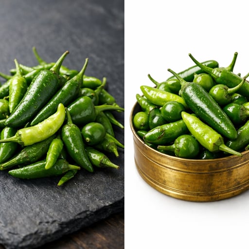 Chillies, green - all varieties