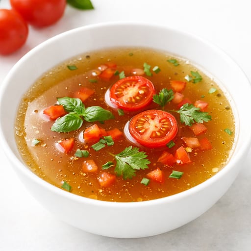 Clear tomato soup