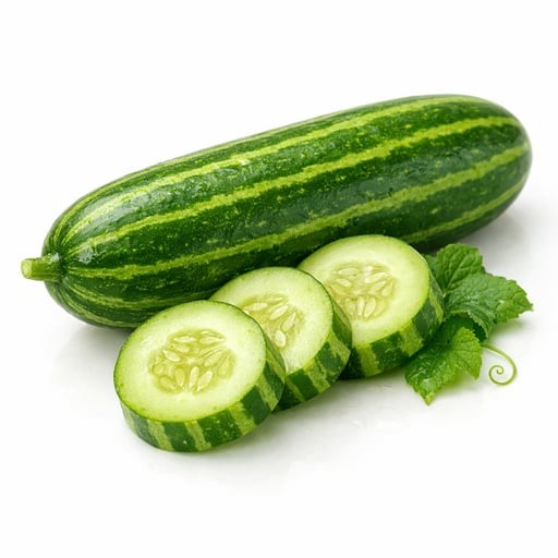 Cucumber, green, elongate