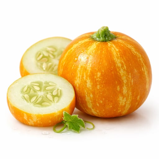 Cucumber, orange, round