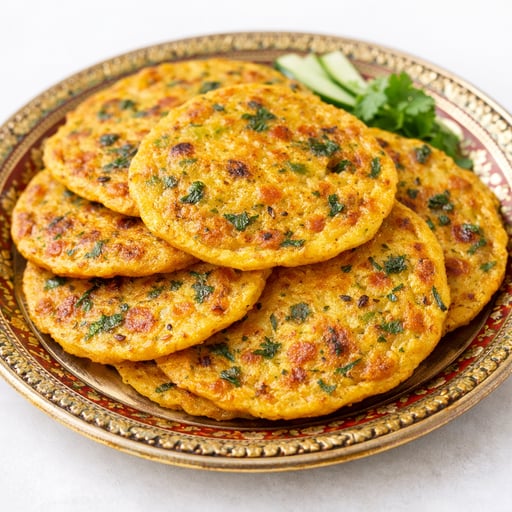 Gram flour and semolina chilla/cheela/savory pancake