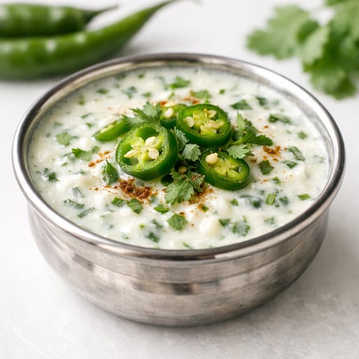 Green chilli raita