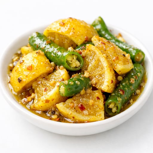Lemon green chilli pickle