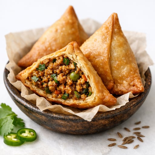Minced meat samosa