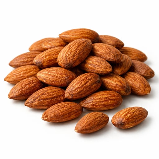 Nuts, almonds, dry roasted, without salt added