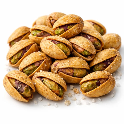 Nuts, pistachio nuts, dry roasted, with salt added