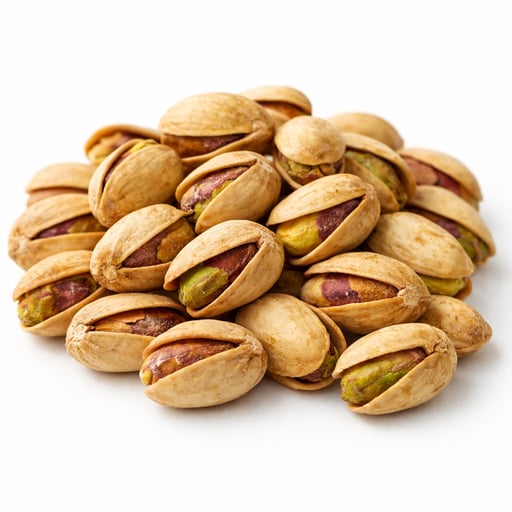 Nuts, pistachio nuts, dry roasted, without salt added