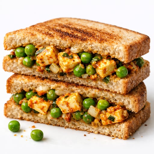 Paneer pea sandwich