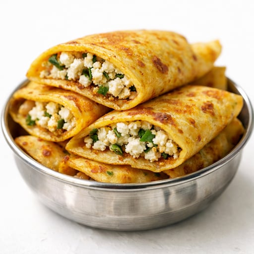 Paneer stuffed cheela/chilla