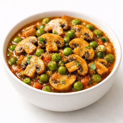 Pea mushroom curry