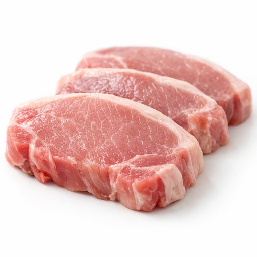 Pork, fresh, loin, blade (chops or roasts), boneless, separable lean only, raw
