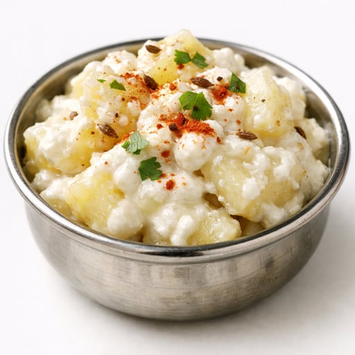 Potato with curd