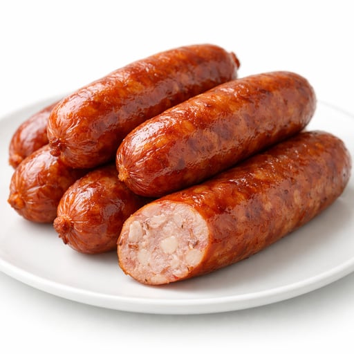 Sausage, chicken, beef, pork, skinless, smoked
