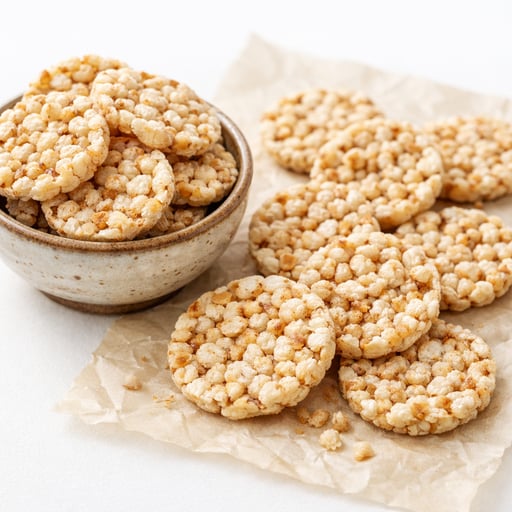 Snacks, rice cakes, brown rice, buckwheat