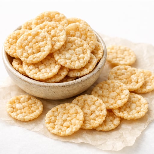 Snacks, rice cracker brown rice, plain