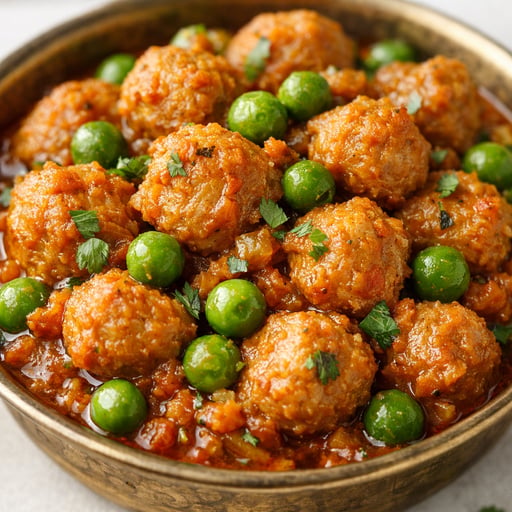 Soya chunks and peas