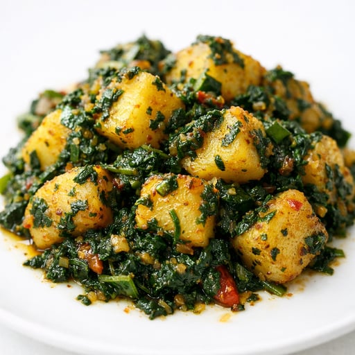 Spinach and potato