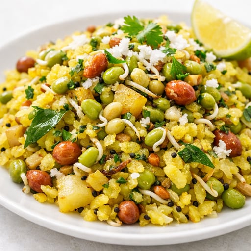 Sprouted moong poha