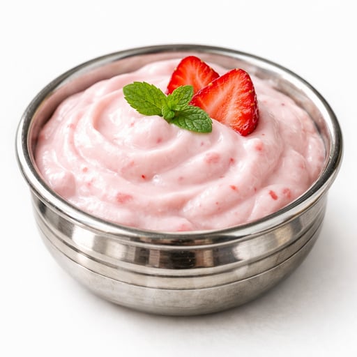 Yogurt, Greek, strawberry, lowfat