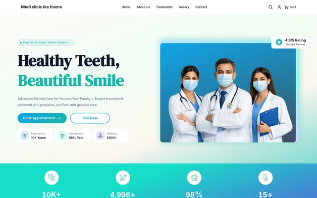 Modern Dental & Oral Care Theme
