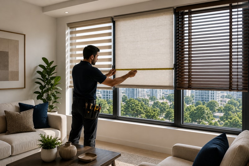 Custom Window Blinds measured and installed for a modern home with a perfect fit and premium finish