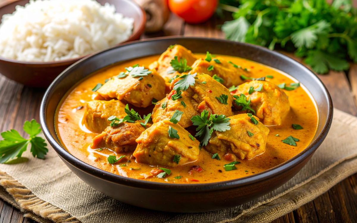 Chaap with Rice & Gravy Dishes