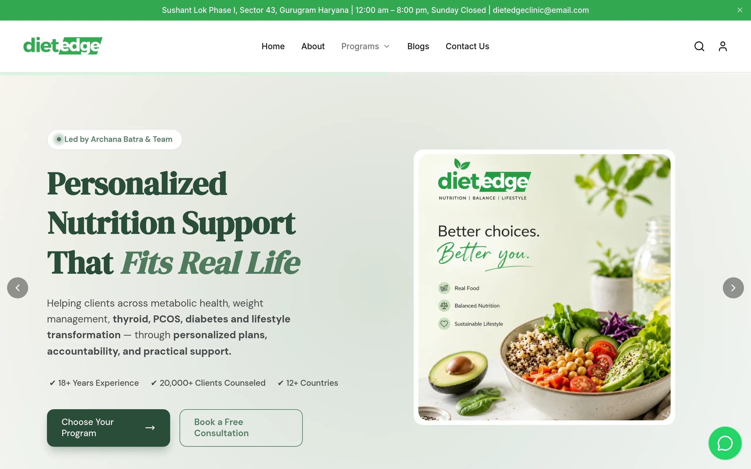 Book Diet Consultation & Personalized Nutrition Plans | DietEdge India