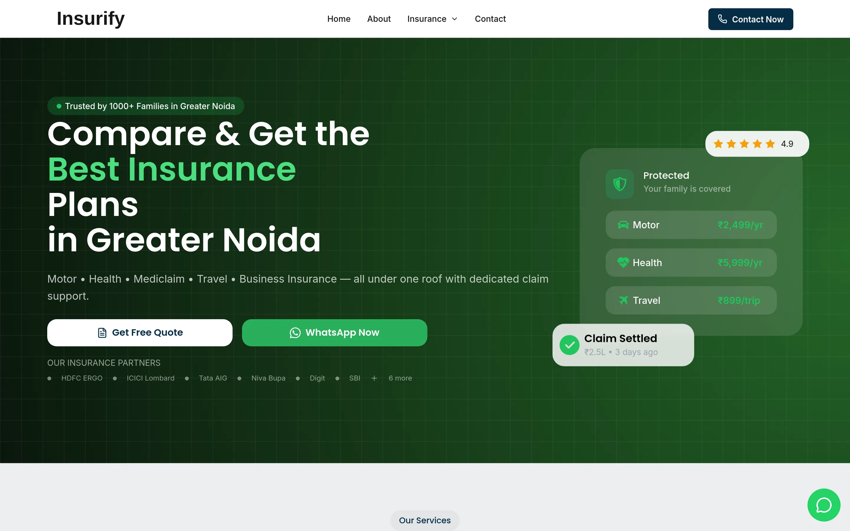 Insurify preview